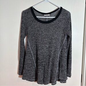 Promesa black and white heather long sleeve‎ top